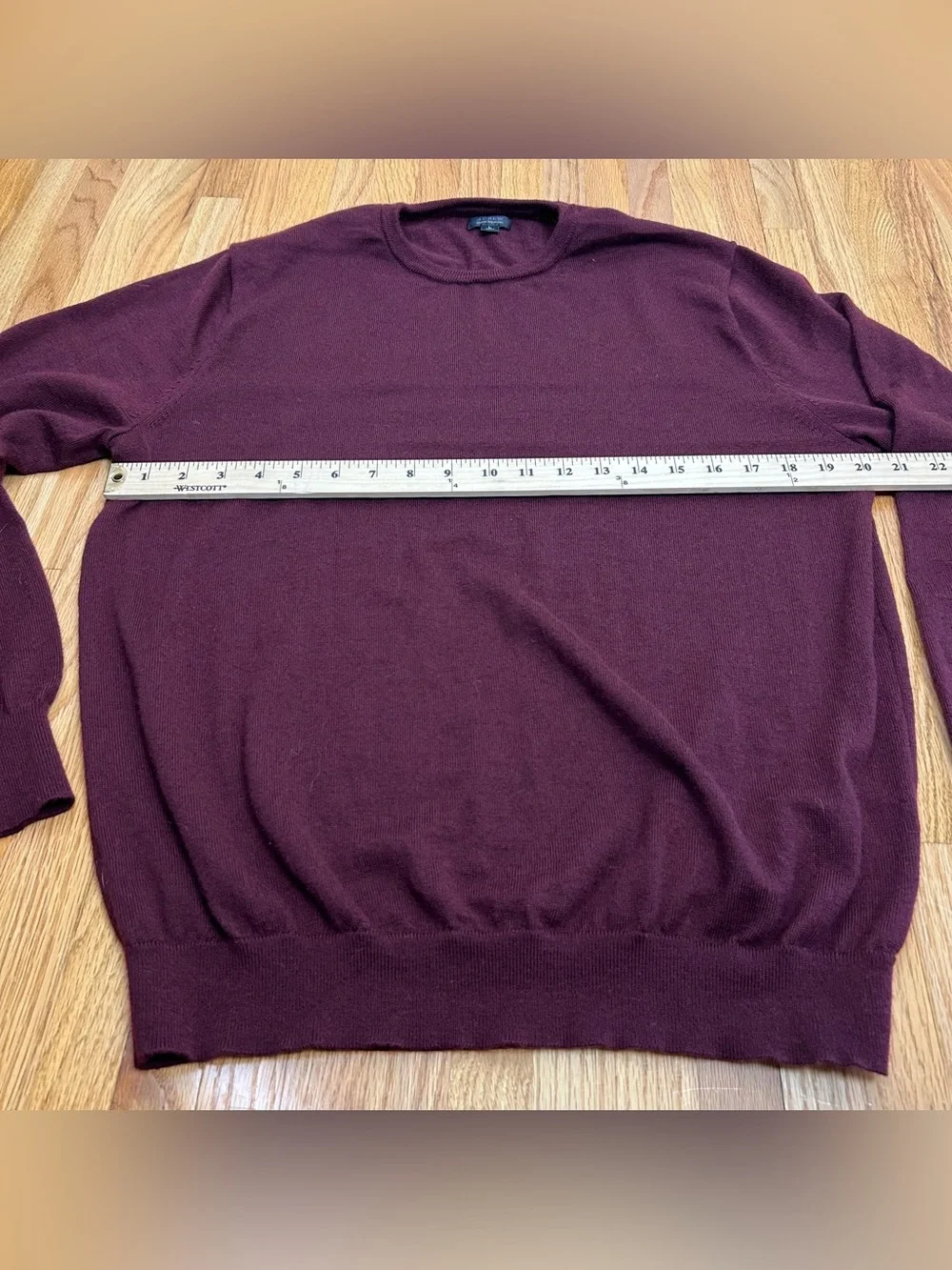 J. Crew 100% Merino Wool Burgundy Sweater